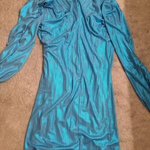 Elegant Blue Women's Dress